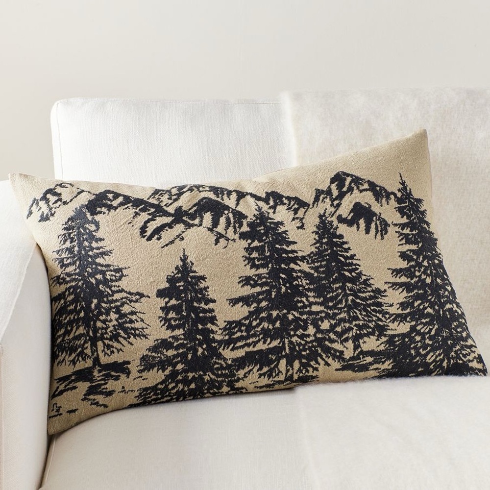 New Pottery Barn Rustic Forest Lumbar Pillow Cover 16x26